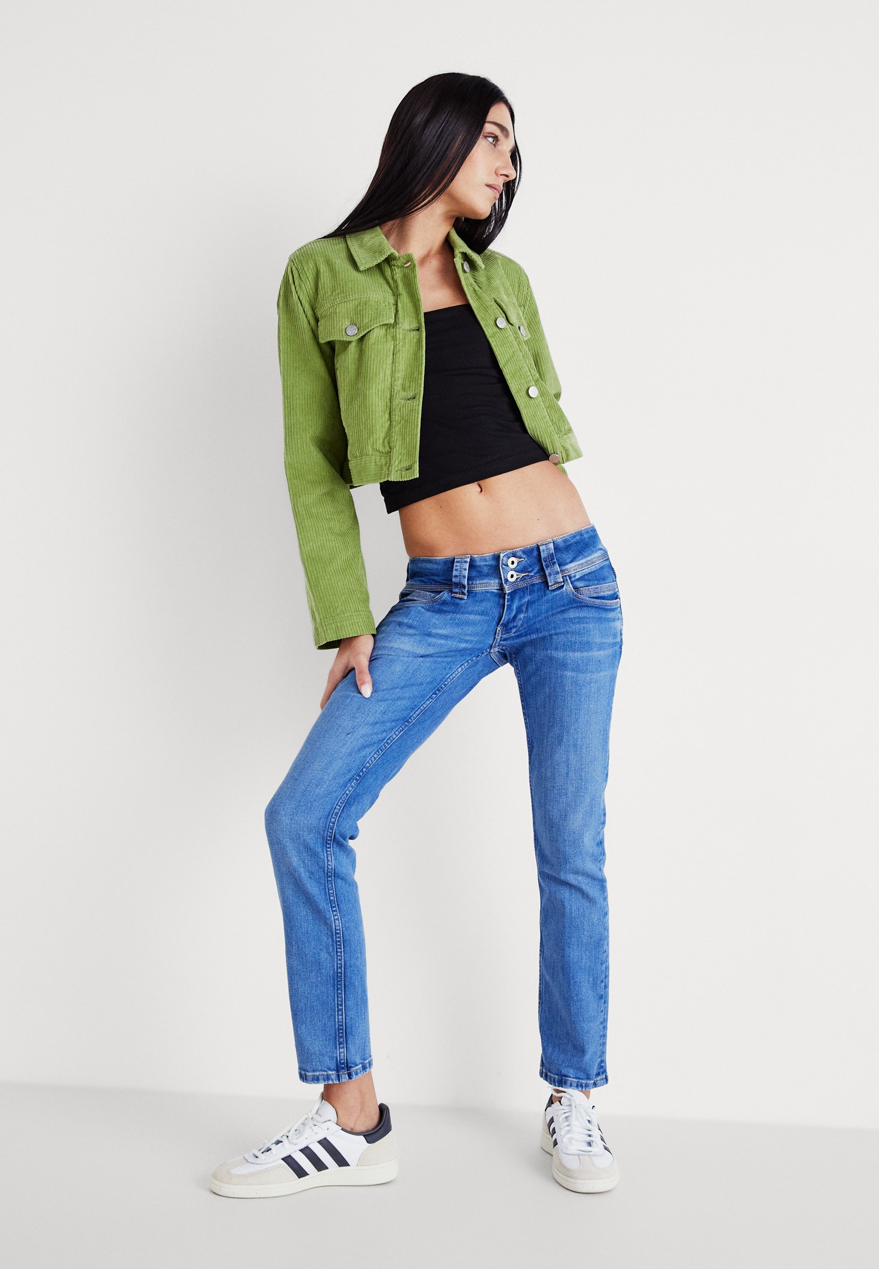 Pepe Jeans Venus Donna Dritto Gamba Pantaloni Stretch Vita Pepe Jeans Venus Donna Dritto Gamba Pantaloni Stretch Vita