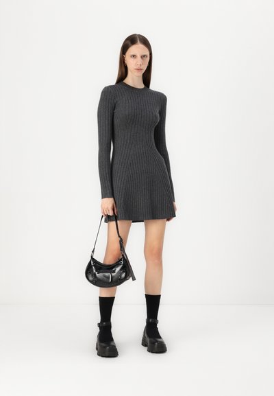 hollister knit skater dress Hollister Co. Ribbed Skater Mini Sweater Dress - Jumper dress - white