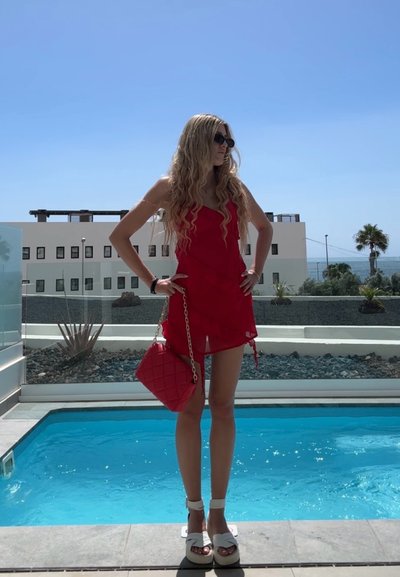 mango chiffon ruffle dress red Mango Chiffon Ruffle Dress MANGO Chiffon Dress With Ruffles- Trendyol