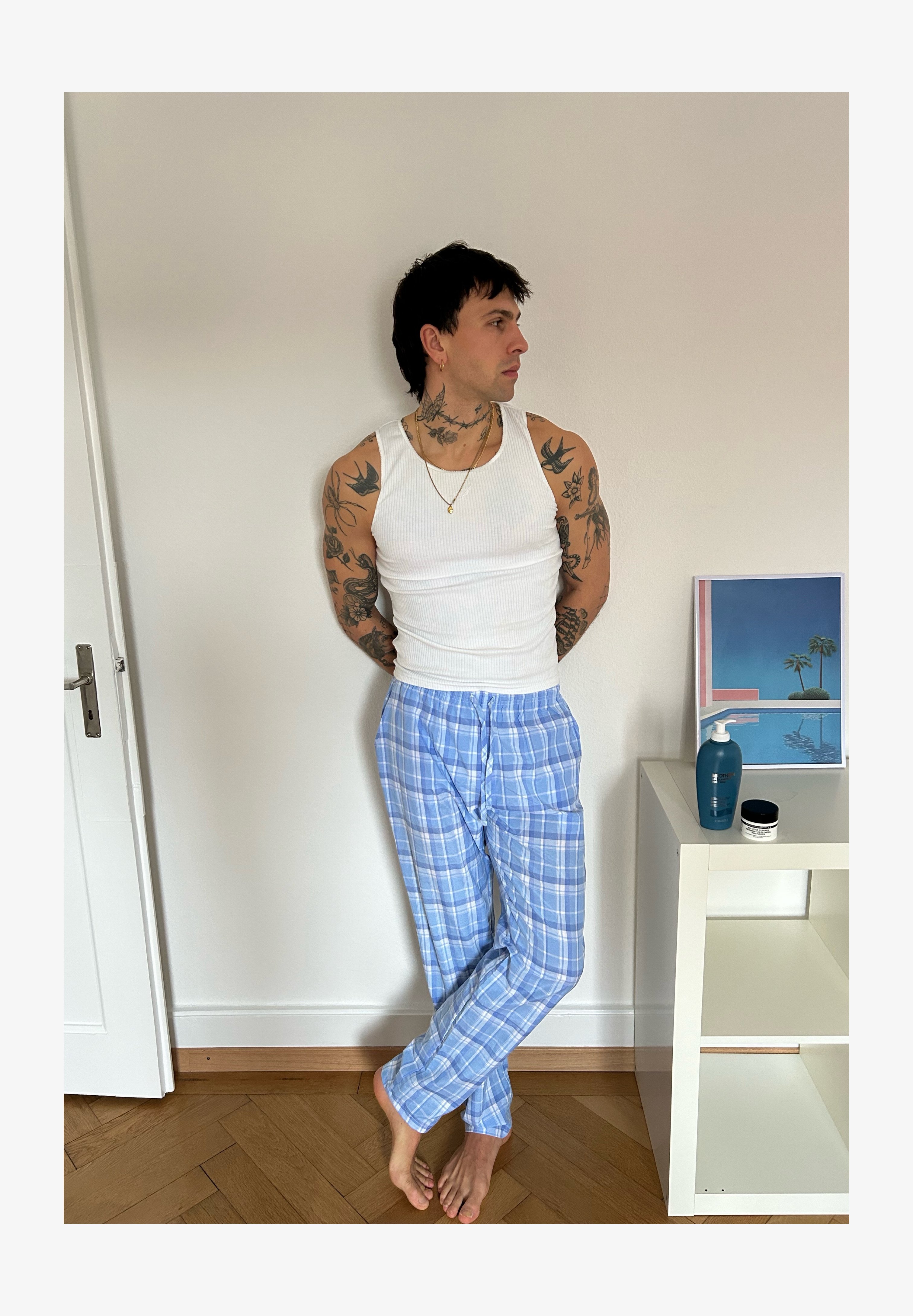 BOSS Pantaloni Pigiama Uomo Stripe Pants, In Morbido Cotone, Con Righe, Vita Regolabile, Comfort Notte