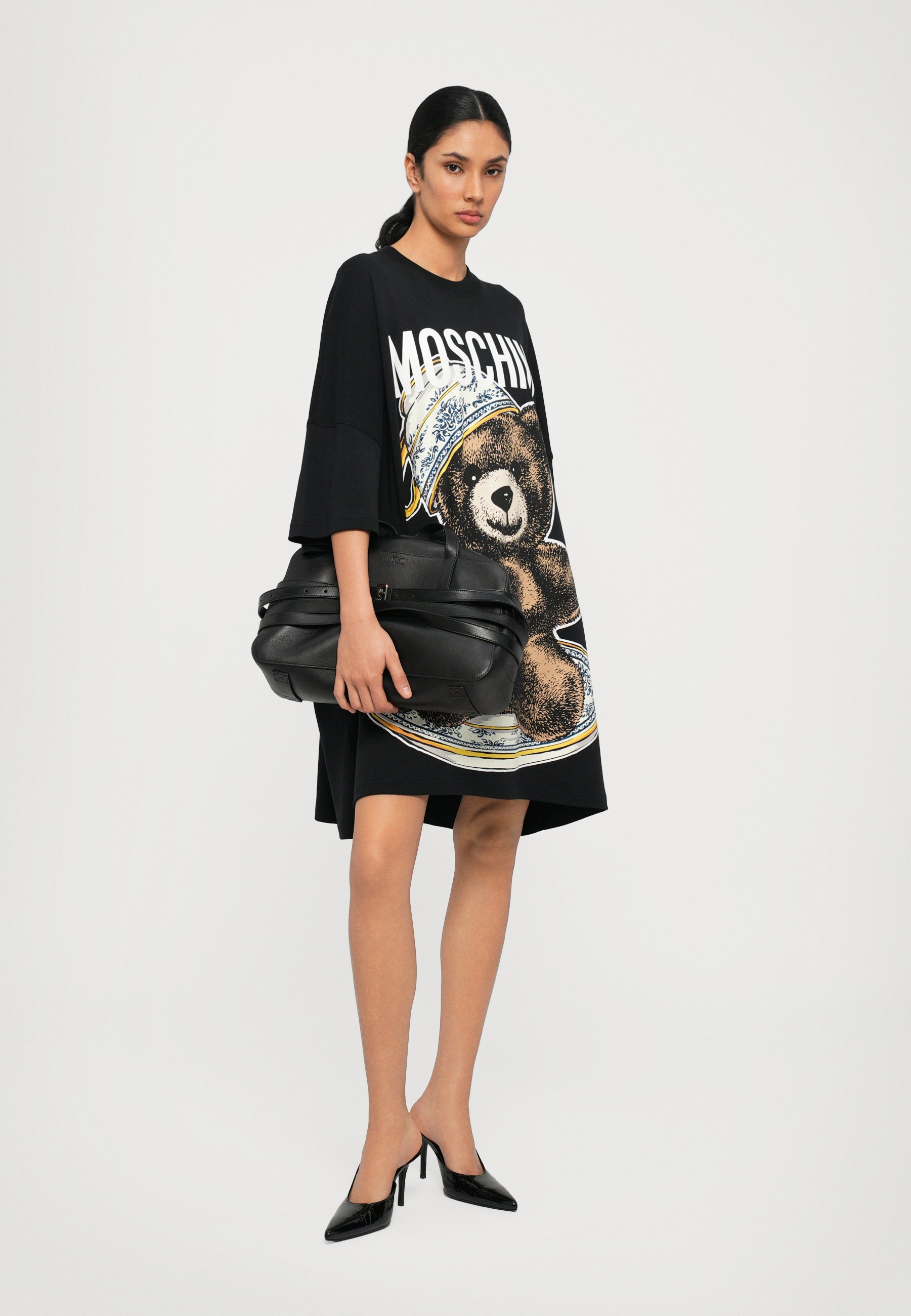 オールインワン・サロペット Moschino Relaxed Oversized Dress Moschino - Black dress with 