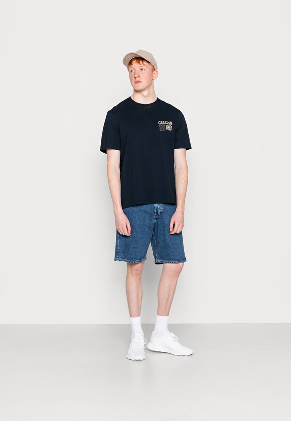 PULL&BEAR XDYE Tshirt z nadrukiem dark blue/granatowy Zalando.pl