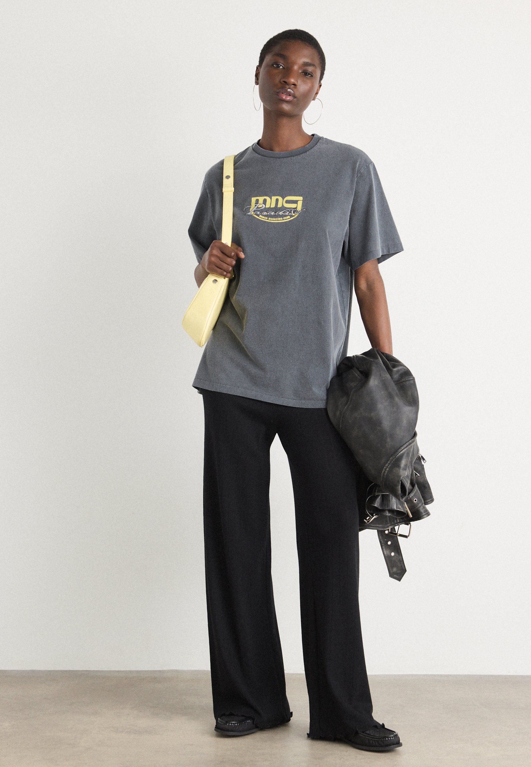 売れ筋商品|||マッズ ノーガード Tシャツ レディース トップス TRENDA TEE - Print T-shirt - mid grey melange Mads Nørgaard TRENDA TEE - Print T-shirt - mid grey melange
