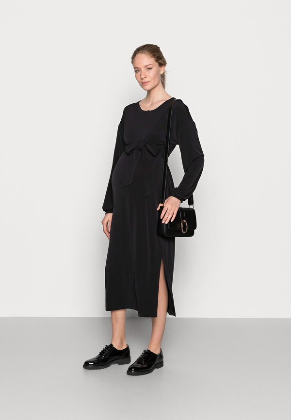 Missguided Maternity MATERNITY RIB BELTED SIDE Pletené šaty brown