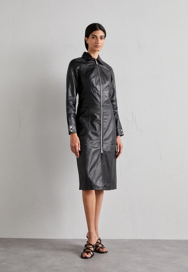 STUDIO ID SASKIA LONGSLEEVE DRESS Abito a camicia black/nero