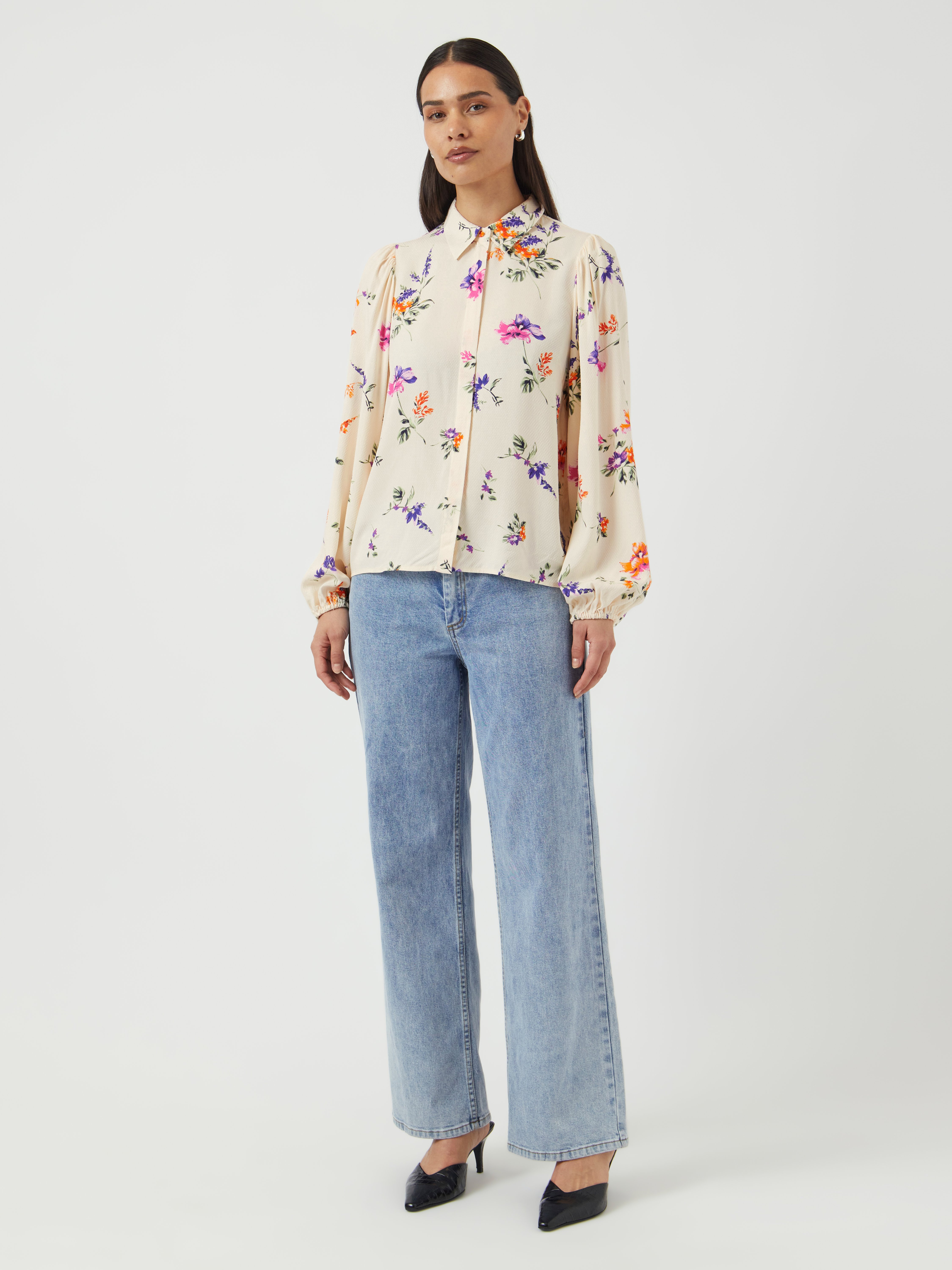 売れ筋商品|||ヤス シャツ レディース トップス YASASINA  - Button-down blouse - white cap gray YAS YASASINA SHIRT - Button-down blouse - white cap gray