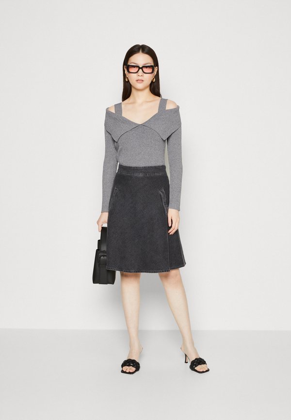 Mads Nørgaard STELLY SKIRT Denim skirt black Zalando.co.uk