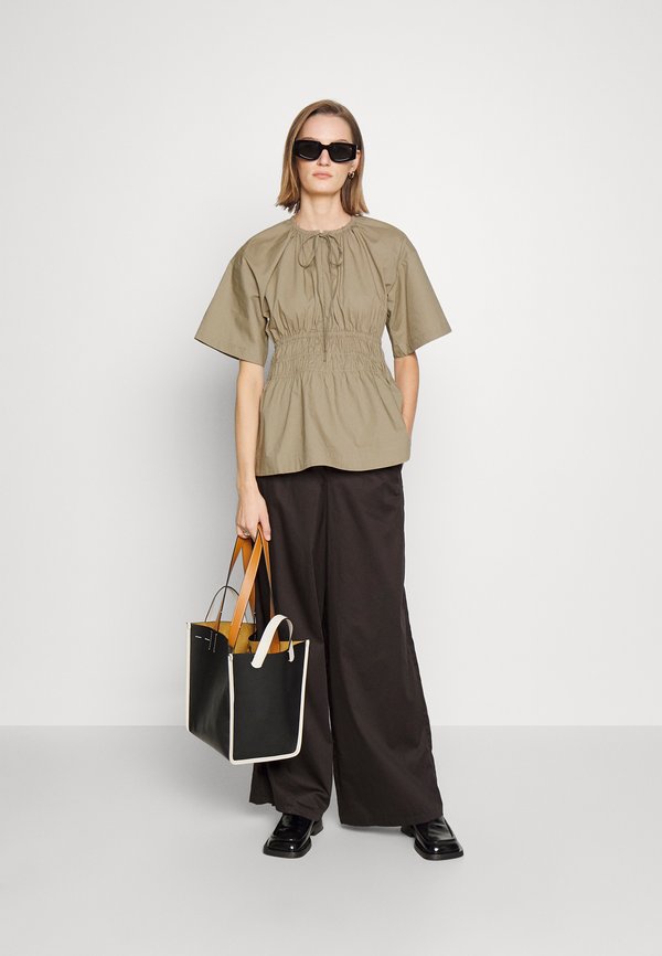 Slftinni Relaxed Mid Waist Wide Pant Black