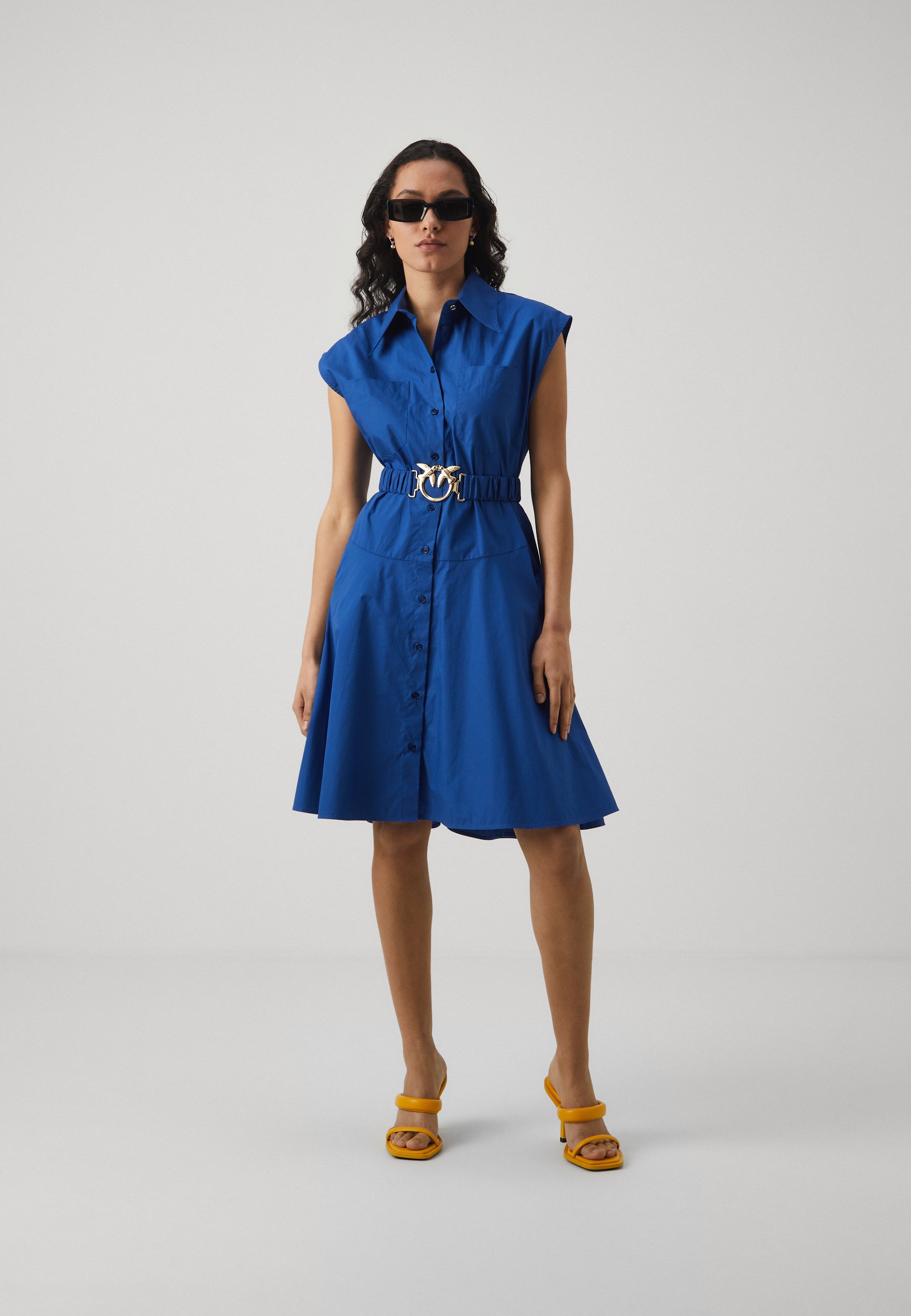 Polo Ralph Lauren Oxford Belted Sleeveless Shirtdress