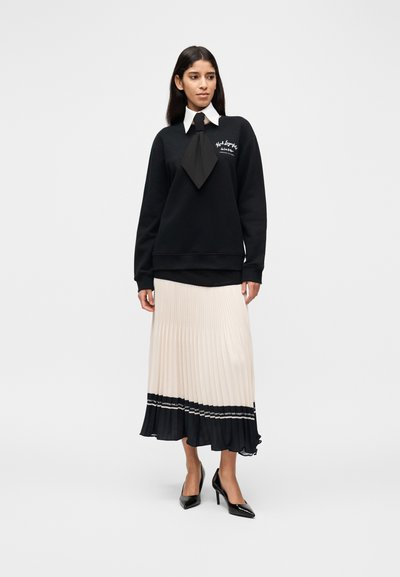 Jupe Plissée KARL LAGERFELD - Taille 10 - Noir Et Blanc - Occasion Très Bon État