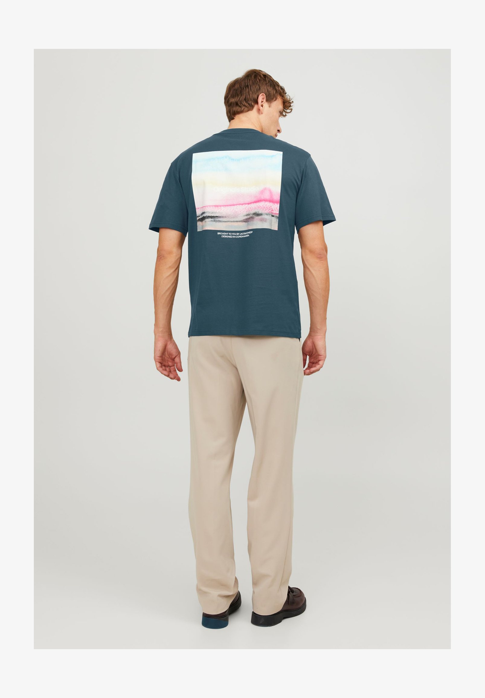 JACK & JONES T-Shirt Uomo Jorvesterbro Newton | Cotone 100% A Maniche Corte Con Stampa Brandizzata