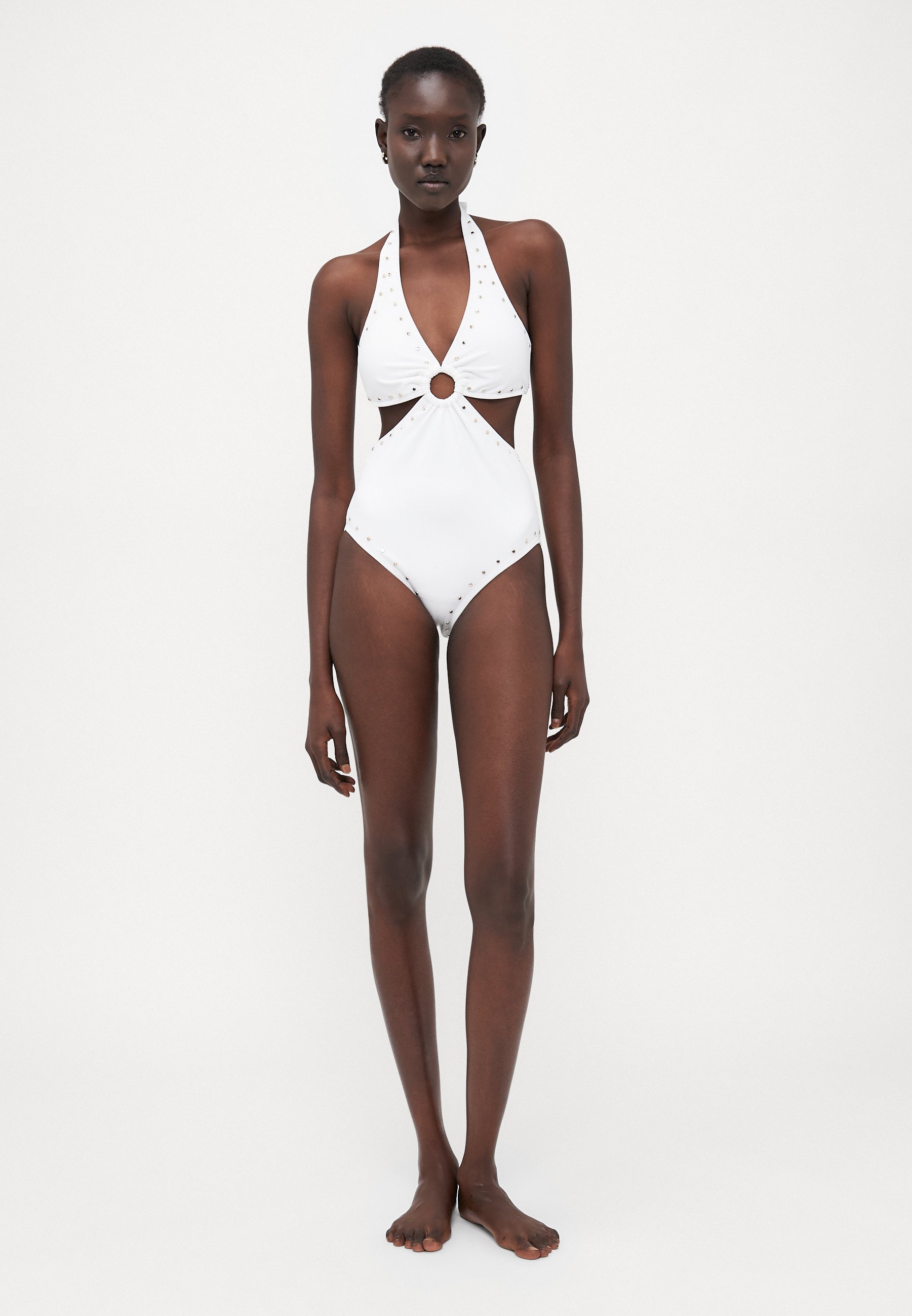 Tory Burch JESSA V NECK ONE PIECE - Swimsuit - black - Zalando