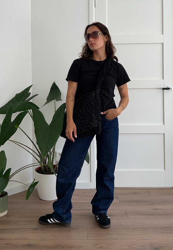 Levi s TAILORED HIGH LOOSE Straight Leg Jeans On Me dark blue 