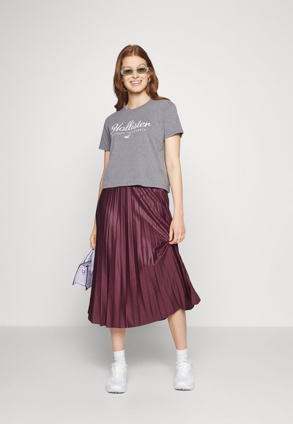 Vila Vrouwelijke midirok plissé, zwart (total black), L