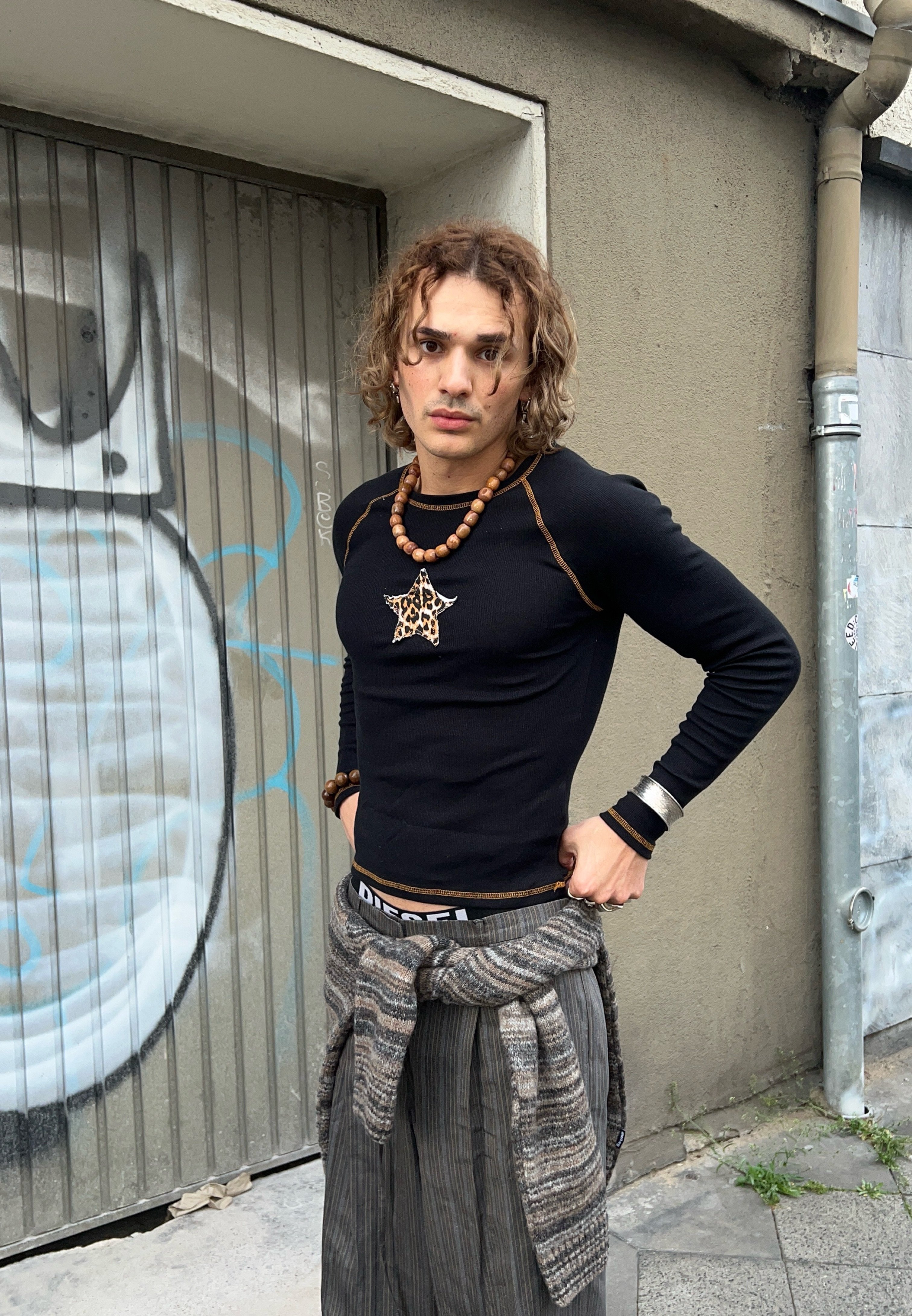 Jaded London INES HENLEY - Long sleeved top - black - Zalando.co.uk