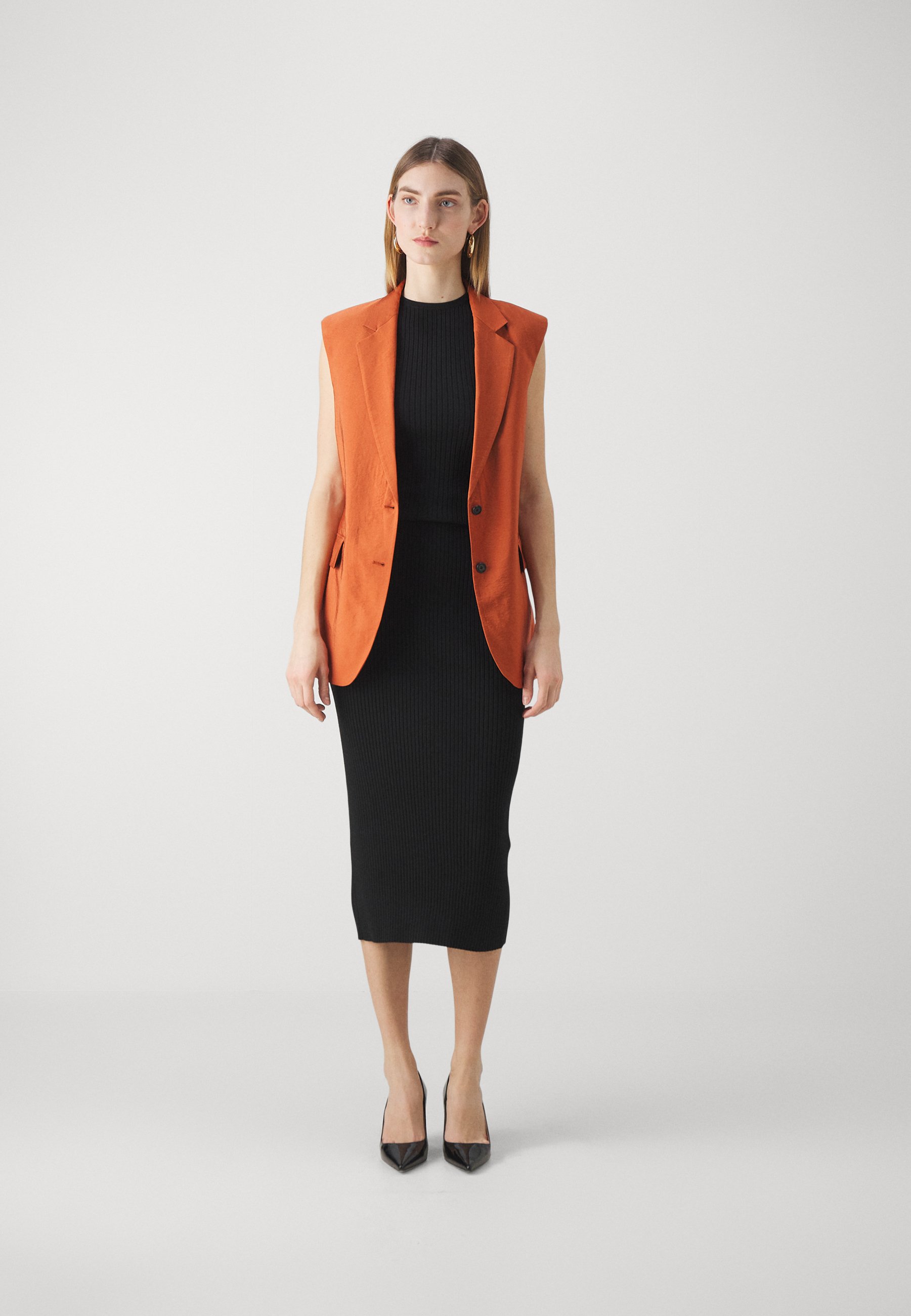 Pieces Blazer in effen design, model 'BOSELLA' in oranje online kopen | P&C Pieces Blazer in effen design, model 'BOSELLA' in oranje online kopen | P&C