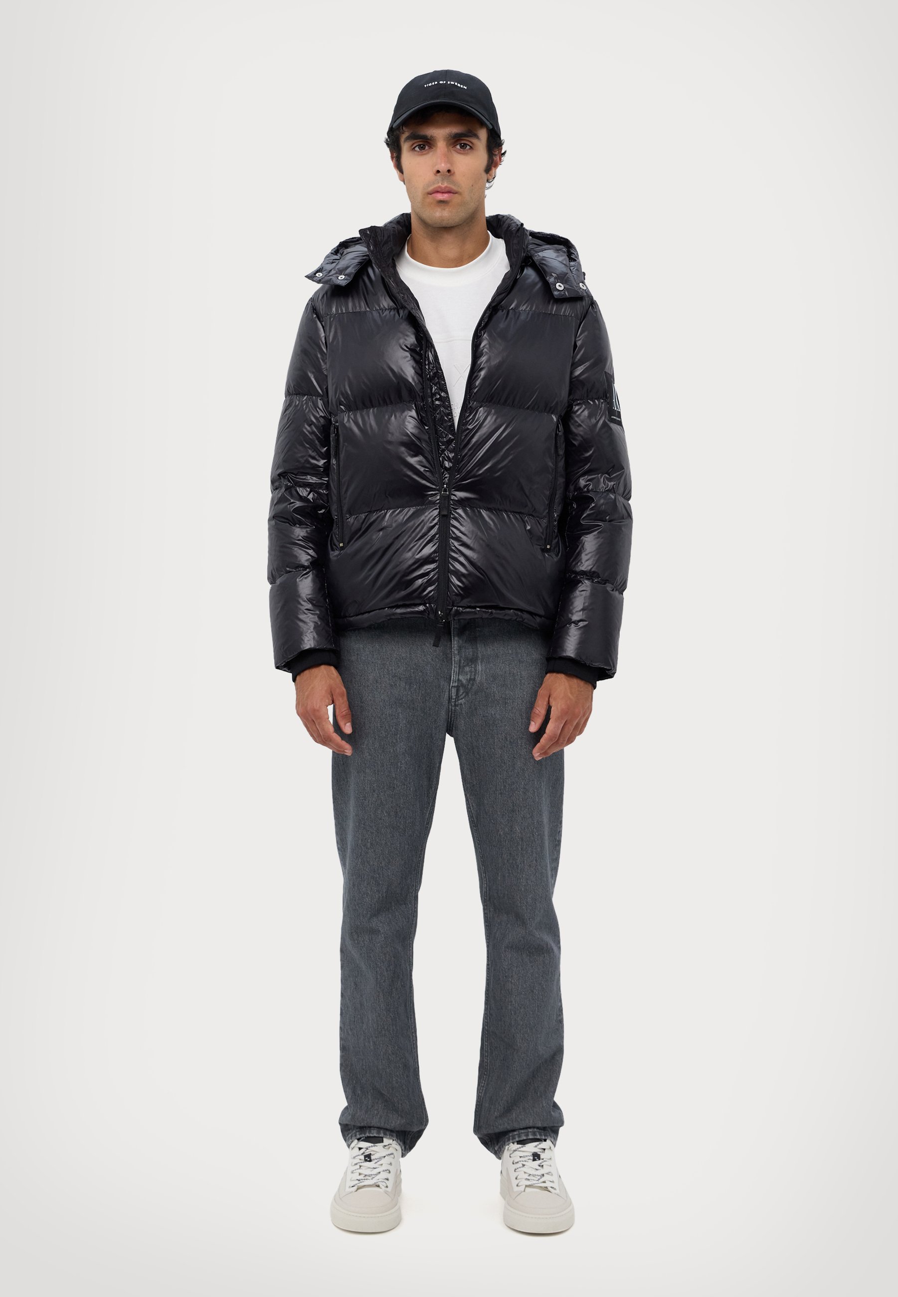 TOM TAILOR PUFFER - Winter jacket - shiny black/black - Zalando