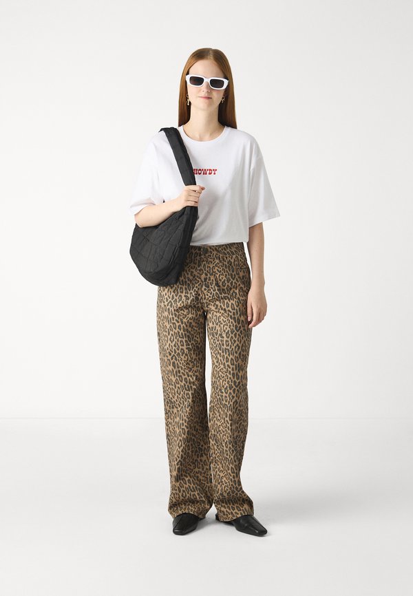 JJXX JXSARAH TOKYO ZEBRA WIDE PANT - Broek - feather gray/zwart