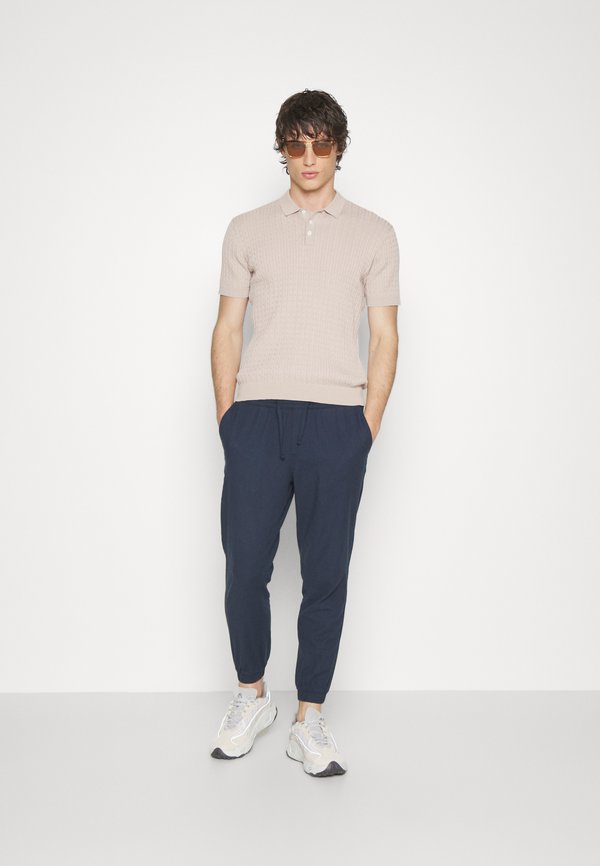 Anzio Dark Navy Sleeveless Polo Shirt
