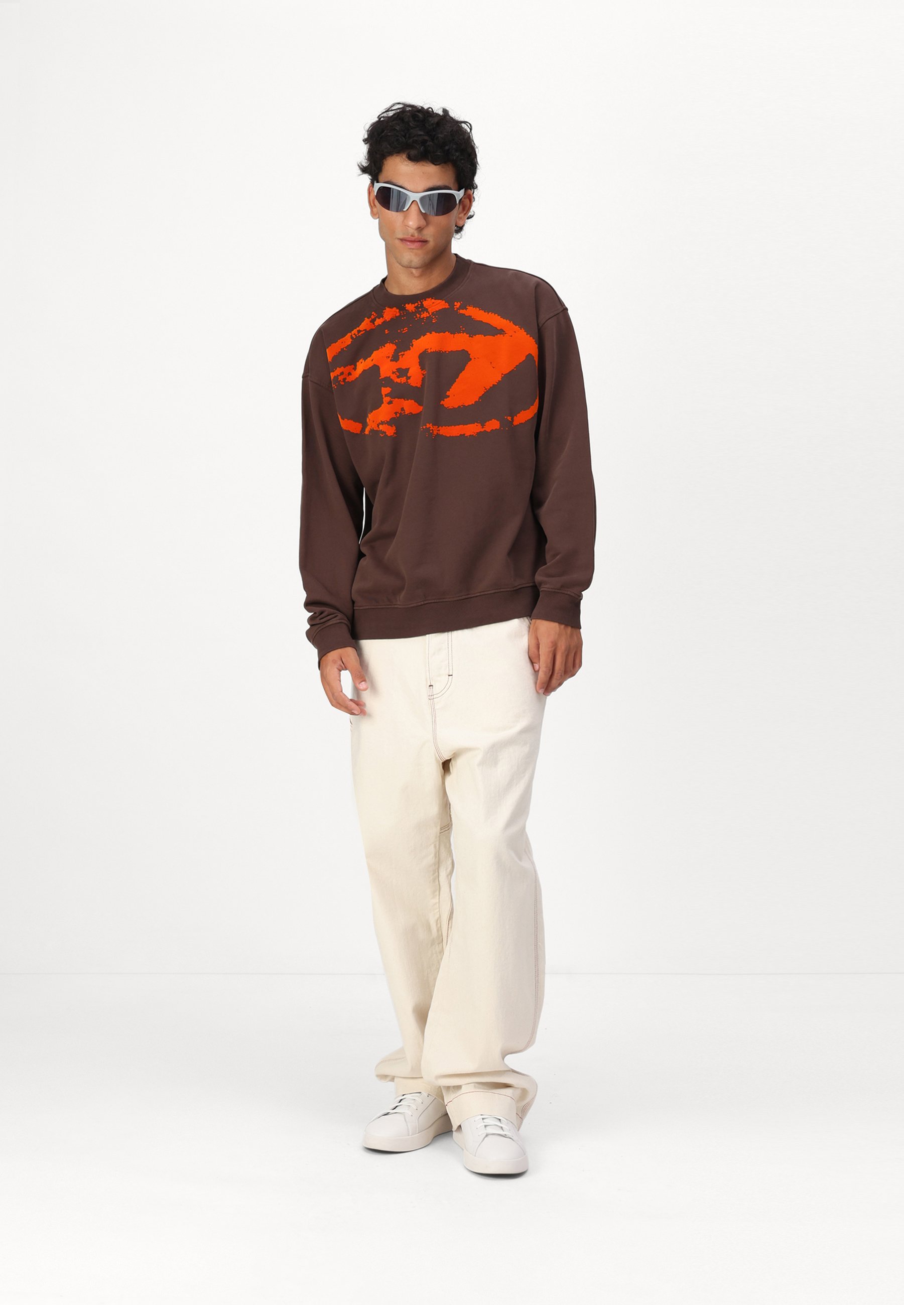 KARL KANI◆Small Signature Striped Crew Sweatshirt [Green] Karl Kani SMALL SIGNATURE STRIPED CREW - Sweatshirt - dusty