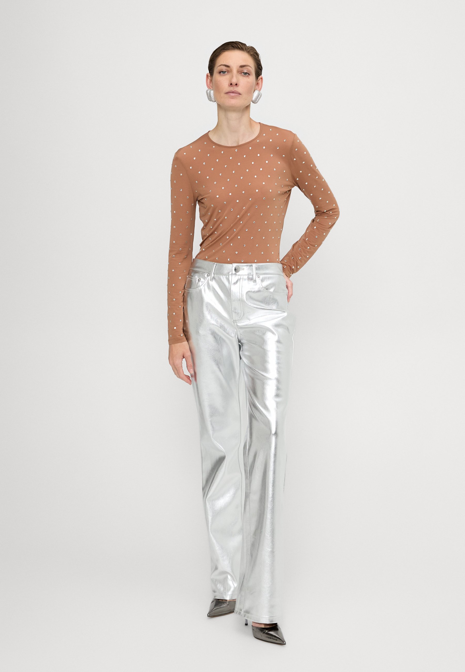 パンツ 80s 90s Paul Smith LONDON Leather Pants PS Paul Smith WOMENS TROUSERS - Leather trousers - metallics