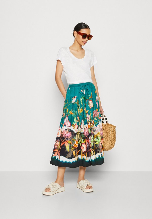 Thought DEMI PLEATED SKIRT Pleated skirt green Zalando.ie