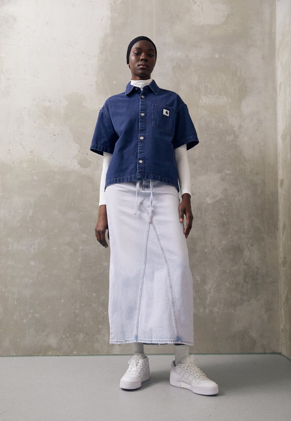 Levi's® ICONIC LONG SKIRT BELT Maxi skirt my so called pants/white Zalando.co.uk