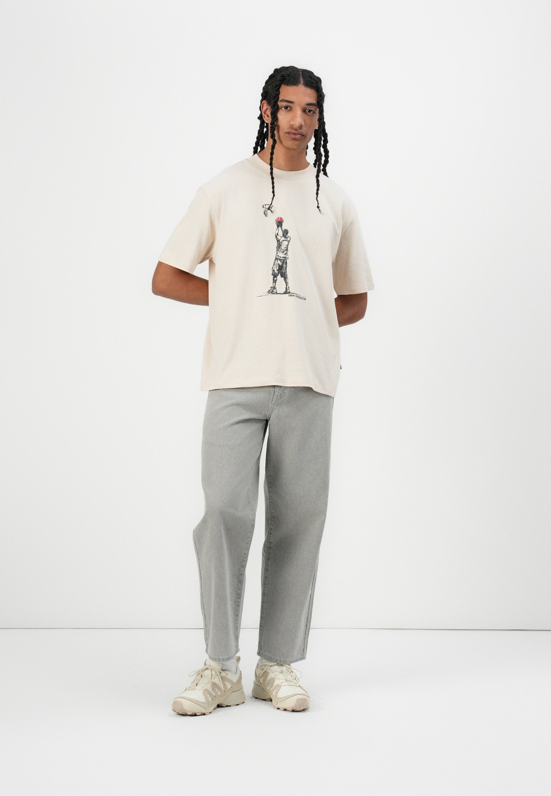 Replay MONTE CARLO TENNIS CLUB - Print T-shirt - cream/beige