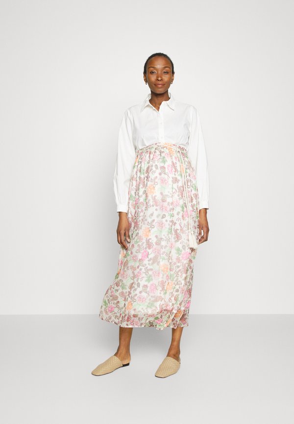 Vero Moda Maternity VMMSILO ANKLE SKIRT Gonna lunga offwhite