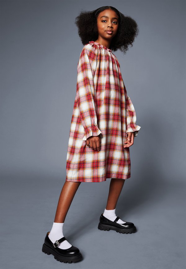 Needle & Thread VINTAGE DITSY RUFFLE KIDS DRESS Jurk moonshine/donkerroze Zalando.nl