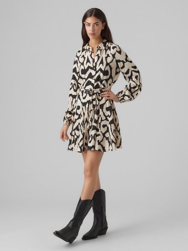 Vmginas Betine Ls Oversized Shirt Coronet Blue Aop Bet