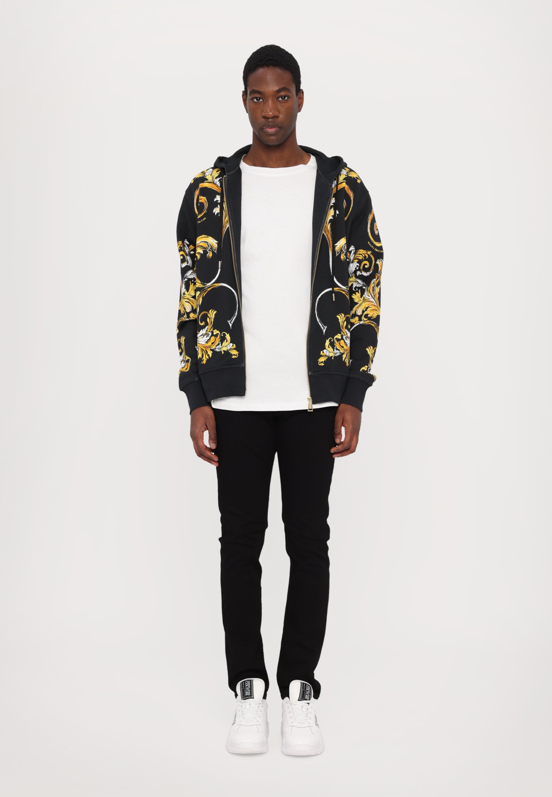 Versace Jeans Couture CHROMO - Hoodie - black/gold/black