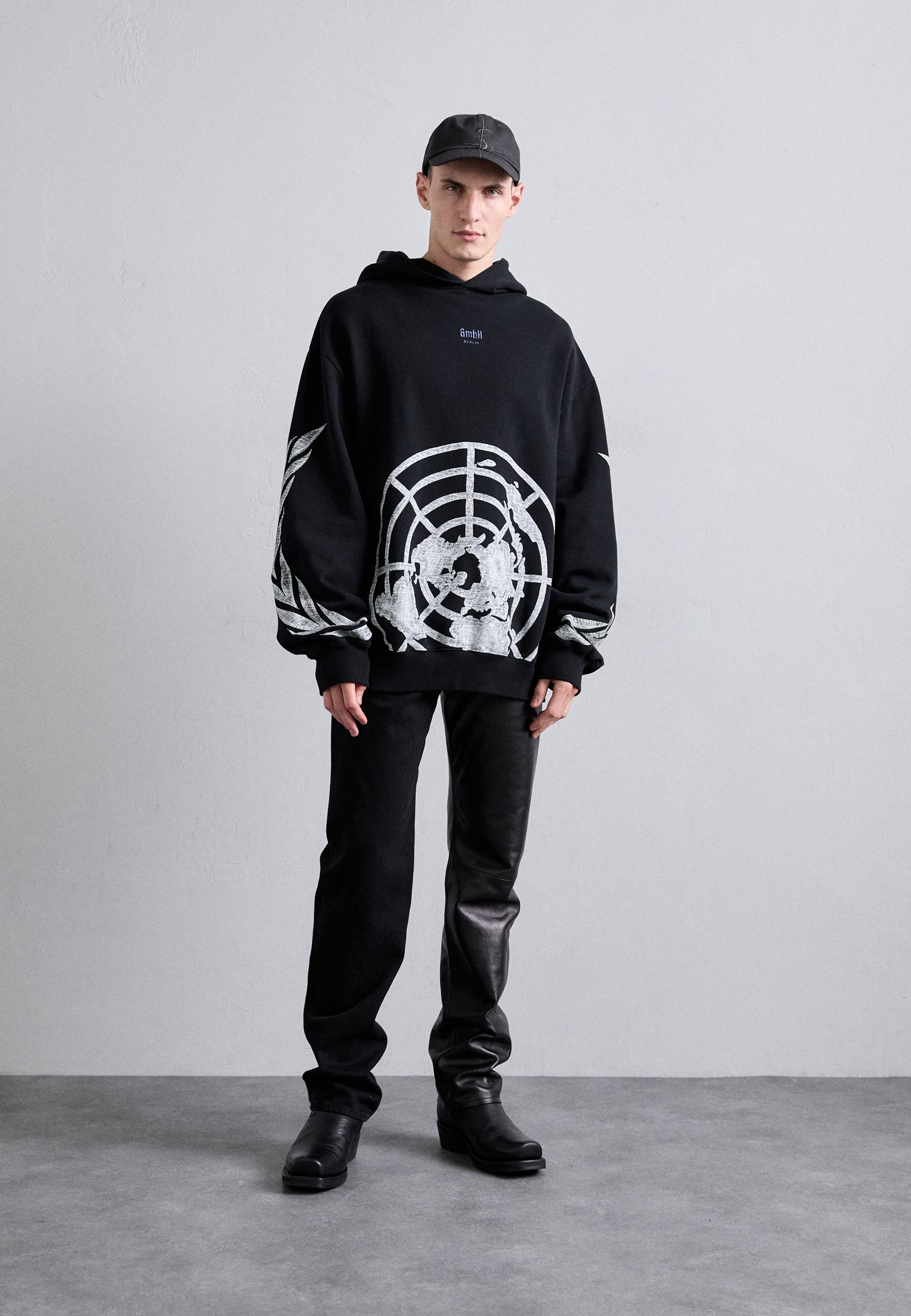 ★032c★ U SELFIE TRANSLUCENT HOODED KNIT BLACK SELFIE