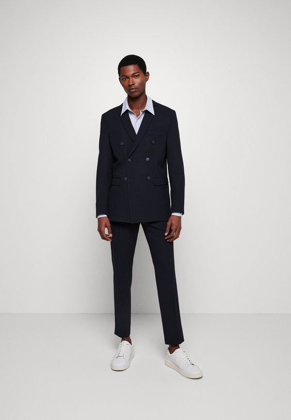 Lindbergh SLIM FIT PLAIN MENS SUIT Suit dark red/red Zalando.co.uk