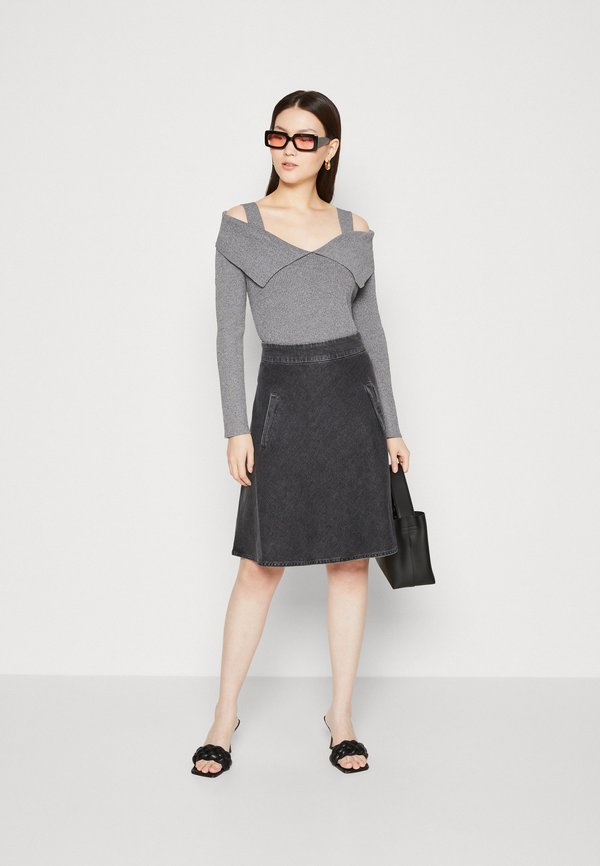 Mads Nørgaard STELLY SKIRT Denim skirt black Zalando.co.uk