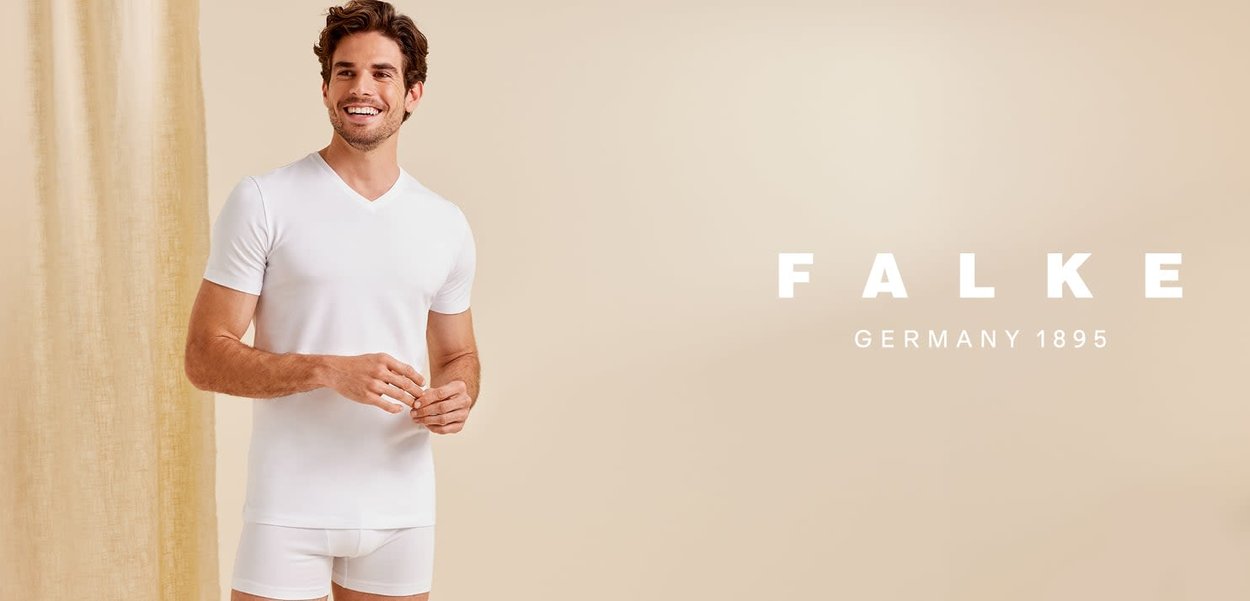 White cotton v-neck t-shirt paired with white underwear, displayed on a person in a neutral setting. The fabric appears smooth and soft.