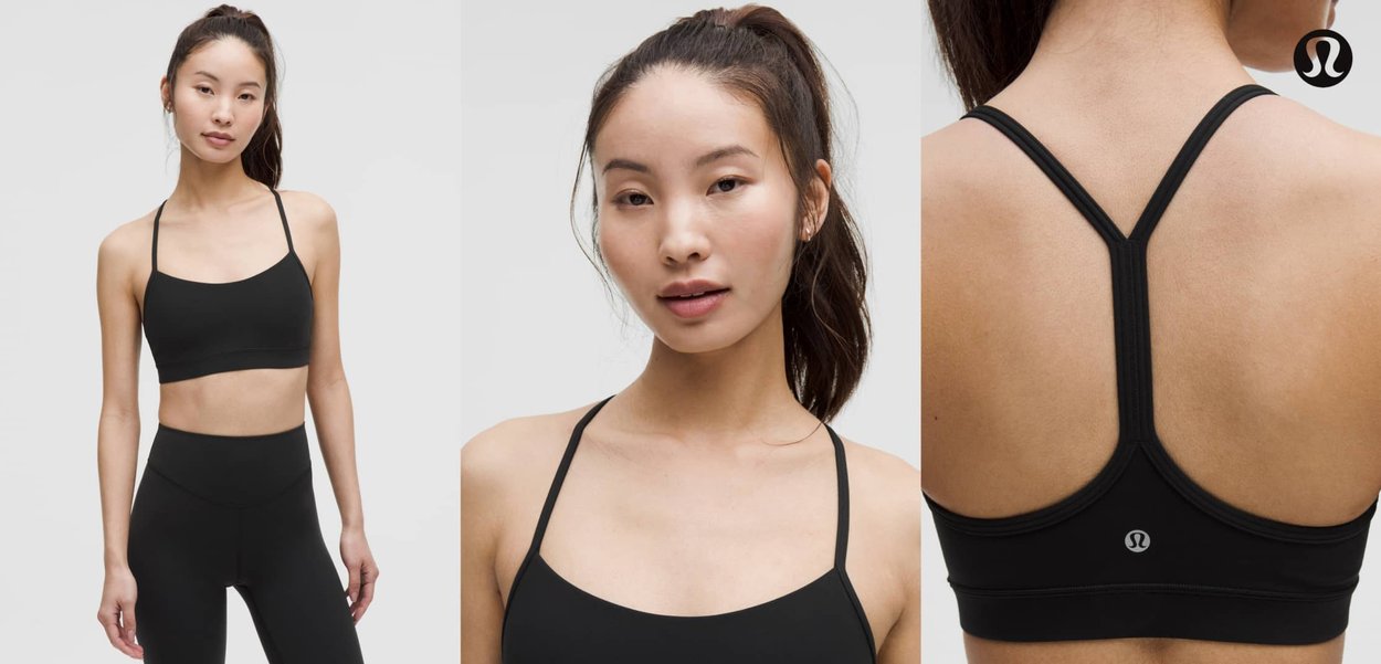 Musta urheiluliivit, joissa ohuet hihnat, pyöreä pääntie ja ristikkäinen selkäosa. Valmistettu joustavasta materiaalista liikkuvuuden takaamiseksi. Logotakki selässä.