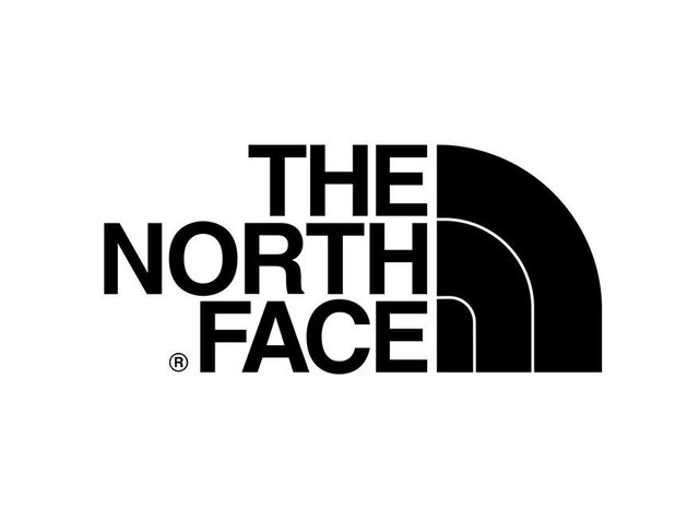 Zwart logo met de tekst "THE NORTH FACE" in een gebogen ontwerp dat een halve koepel voorstelt. Heldere, vetgedrukte schreefloze typografie.