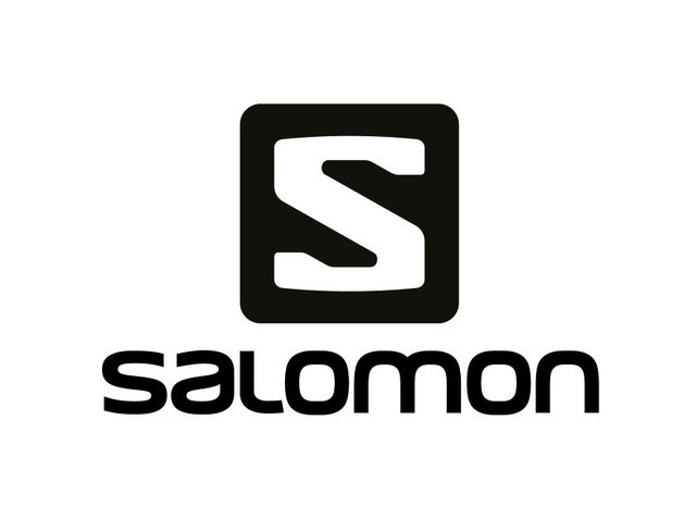 Zwarte "S" logo boven het woord "salomon" in vet, schoon, schreefloos lettertype, beide op een witte achtergrond. Eenvoudig, modern ontwerp.