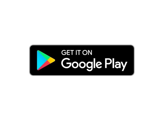 Musta suorakulmainen nappula pyöristetyillä reunoilla, jossa on värikäs toiston logo ja teksti ”HAE SE Google Playstä” valkoisella fontilla.