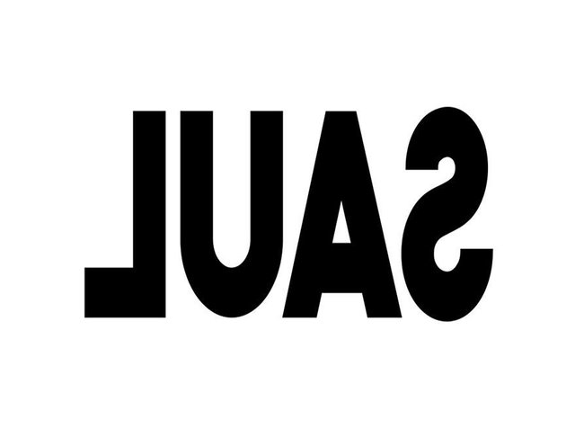 Zwarte hoofdletters spelling "SAULT" op een eenvoudige witte achtergrond. Het lettertype is vet en modern, wat een sterke visuele impact creëert.