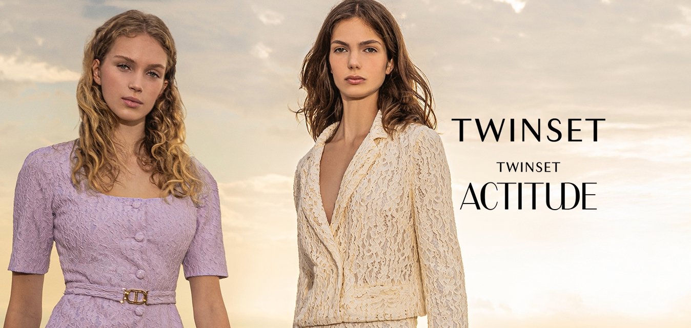 Tři modelky v krajkových oblecích: levandulový přiléhavý top s peplum, slonovinově bílý blazer a kalhoty a světle zelený texturovaný oblek.