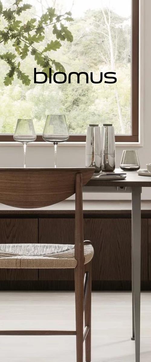 Medinė kėdė su pintu sėdimuoju prie stalo, ant kurio padėti stiklo indai ir nerūdijančio plieno indeliai prie lango, pro kurį matyti žali medžiai lauke.