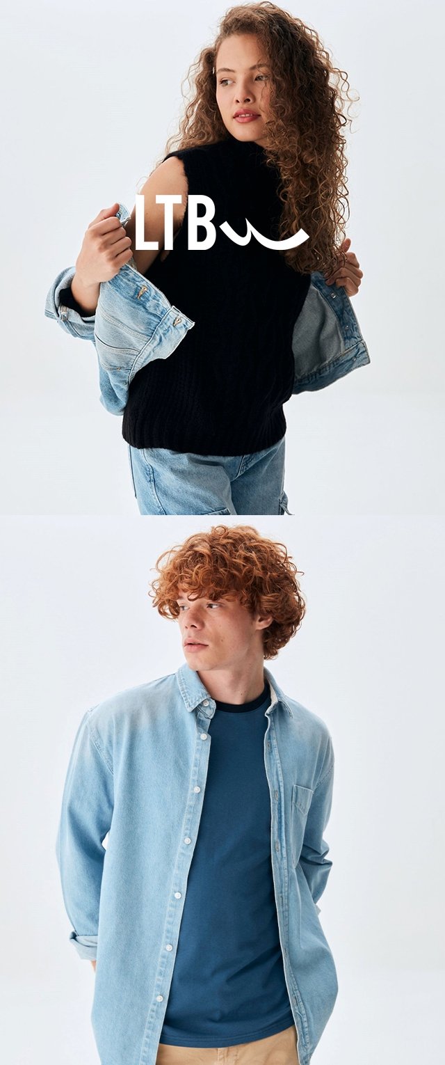 Haut sans manches en tricot noir associé à une veste en denim bleu clair et une chemise à boutons bleu clair par-dessus un T-shirt navy.