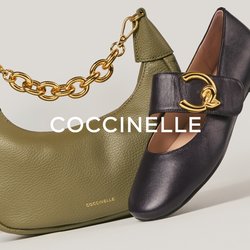 Černé kožené boty na středním podpatku, olivově zelená kabelka se zlatým řetízkovým uchem a černé ploché boty s velkou zlatou sponou na béžovém pozadí.