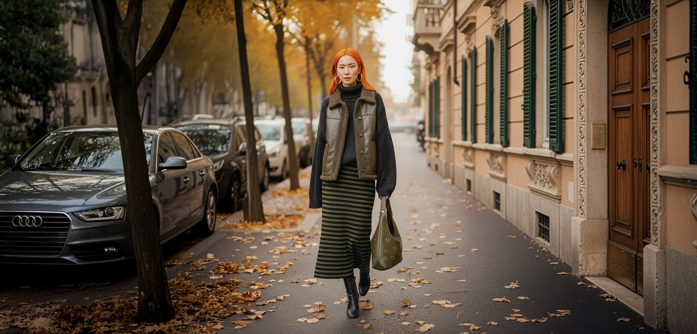 Knit skirt tendência